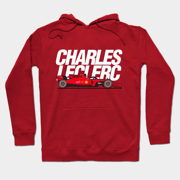 Charles Leclerc Ferrari Hoodie by jaybeetee